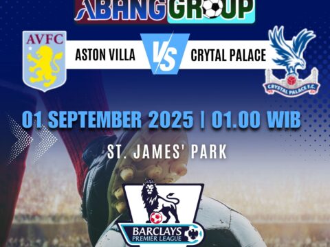 Prediksi skor Aston Villa vs Crystal Palace 1 Sept 2025. Temukan analisis laga, H2H & tips taruhan terbaik dari prediksibolamaster.