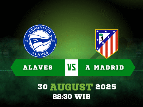 Prediksi Alaves vs Atletico Madrid 30 Ags 2025. Mampukah Atleti taklukkan alotnya Alaves? Cek analisis & tips taruhan jitu dari prediksibolamaster.