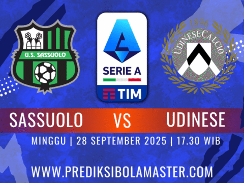 Prediksi Bola Sassuolo vs Udinese 28 September 2025 – prediksibolamaster
