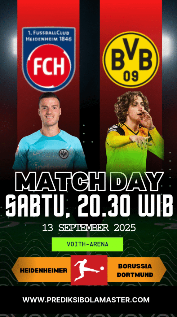 Prediksi Bola Heidenheimer vs Dortmund 13 September 2025