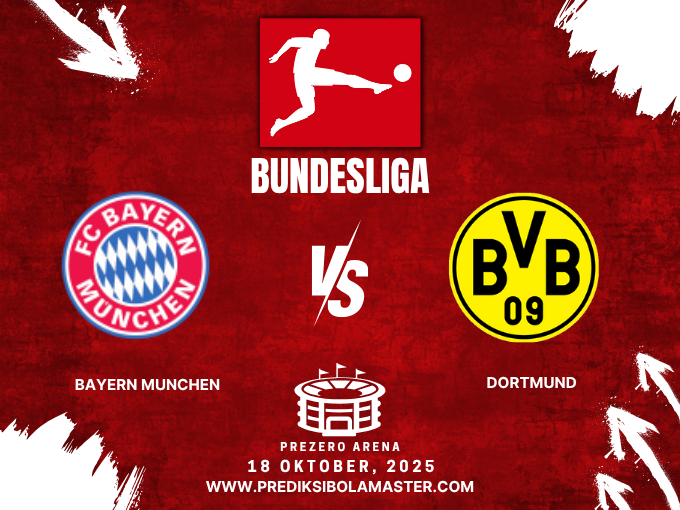 Prediksi Bola Bayern Munchen vs Borussia Dortmund 18 Oktober 2025 – prediksibolamaster