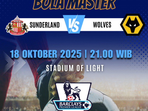 Prediksi Bola Sunderland vs Wolves 18 Oktober 2025 – Analisis Lengkap dari prediksibolamaster