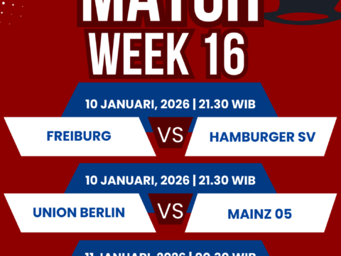 Jadwal Lengkap Bundesliga Pekan Ke-16 Musim 2025/2026