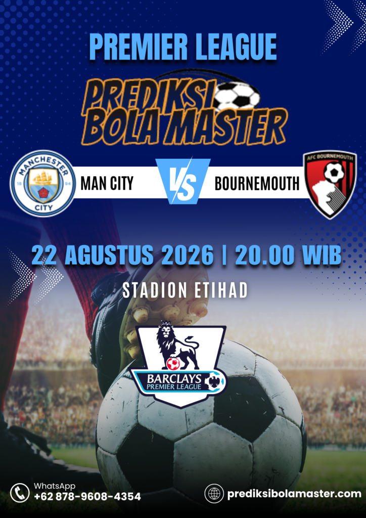 Prediksi Manchester City vs Bournemouth 23 Agustus 2026