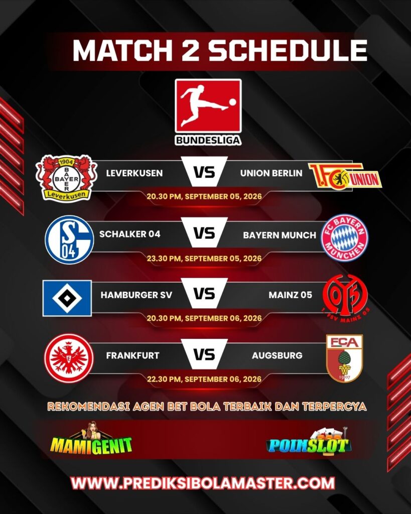Jadwal Bundesliga pekan 2 musim 2026/2027 prediksibolamaster
