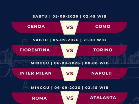 Jadwal Liga Italia Serie A Pekan 3 Musim 2026/2027
